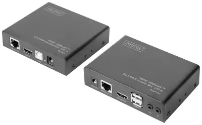 Digitus DS-55505  HDBaseT razširitev (sprejemnik) preko električnega omrežja\, preko omrežnega kabla RJ45 100 m