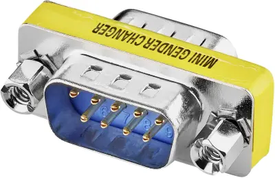 Renkforce serijski adapter [1x 9-polni moški konektor D-Sub - 1x 9-polni moški konektor D-Sub]  rumena
