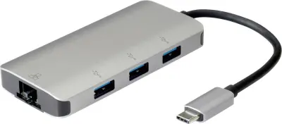 ROLINE pretvornik USB tipa C v gigabitni Ethernet + zvezdišče 3x Roline USB 2.0 pretvornik