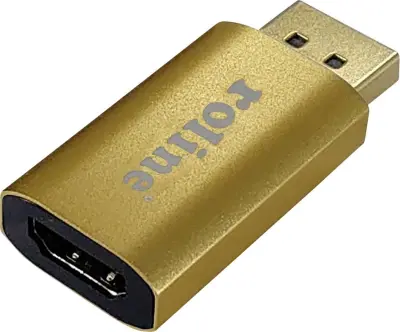 Roline 12.03.3158  adapter [1x moški konektor DisplayPort - 1x ženski konektor HDMI] zlata