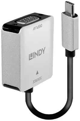 LINDY USB-C®\, VGA pretvornik [1x moški konektor USB-C® - 1x ženski konektor VGA]