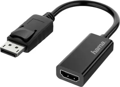 Hama 00200335 DisplayPort / HDMI adapter [1x VB vtič - 1x moški konektor DisplayPort] črna