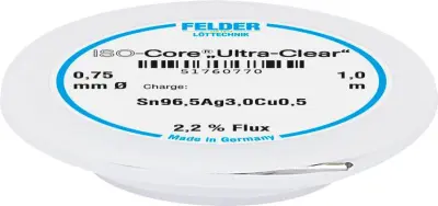 Felder ISO-Core ''Ultra Clear'' SAC305 spajkalna palica tuljava Sn96\,5Ag3Cu0\,5   0.75 mm