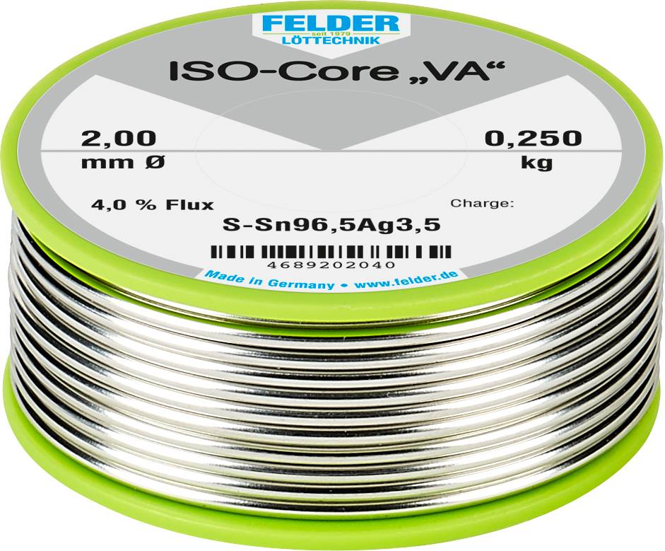 Felder Löttechnik ISO-Core ''VA'' spajkalna palica tuljava Sn96\,5Ag3