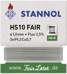 Stannol HS10-Fair spajkalna palica kolut Sn99\,3Cu0\,7 ROM1 5 g 1 mm