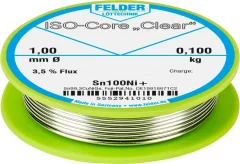 Felder Löttechnik ISO-Core ''Clear'' Sn100Ni+ spajkalna palica tuljava Sn99\,25Cu0\,7Ni0\,05  0.100 kg 1 mm