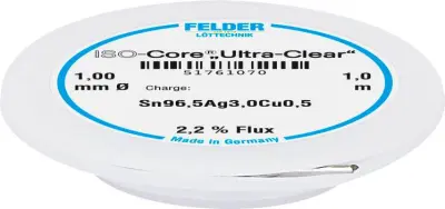 Felder Löttechnik ISO-Core ''Ultra Clear'' SAC305 spajkalna palica tuljava Sn96\,5Ag3Cu0\,5   1 mm