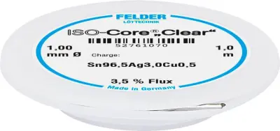 Felder ISO-Core ''Clear'' SAC305 spajkalna palica tuljava Sn96\,5Ag3Cu0\,5   1 mm