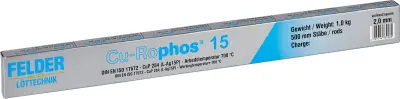 Felder Löttechnik Bakrova zlitina za spajkanje ''Cu-Rophos 15''\, ki vsebuje srebro Felder ''Cu-Rophos 15'' spajkalna palica palica CuP 284  1 kg 2 mm