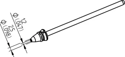Ersa 0742ED1225H/SB odspajkalna konica koničast  Dolžina konice 79.25 mm Vsebina\, količina\, vsebina količinskih enot na prodajno enoto 1 kos