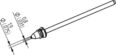 Ersa 0742ED0819H/SB odspajkalna konica koničast  Dolžina konice 79.25 mm Vsebina\, količina\, vsebina količinskih enot na prodajno enoto 1 kos