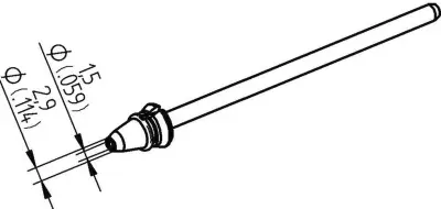 Ersa 0742ED1529H/SB odspajkalna konica koničast  Dolžina konice 79.25 mm Vsebina\, količina\, vsebina količinskih enot na prodajno enoto 1 kos