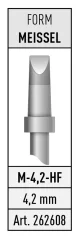 Spajkalna konica v obliki dleta Stannol M-4\,2-HF vsebuje 1 kos
