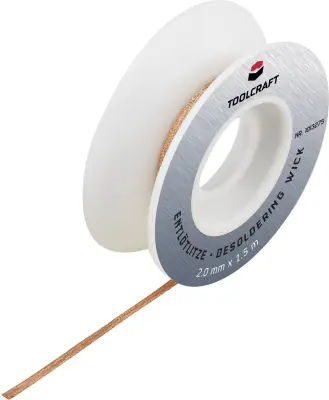 Pletenica za razspajkanje TOOLCRAFT ZD-180 dolžina 1.5 m širina 2.5 mm