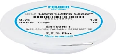 Felder Löttechnik ISO-Core ''Ultra-Clear'' Sn100Ni+ spajkalna žica\, neosvinčena tuljava Sn99\,25Cu0\,7Ni0\,05   0.75 mm
