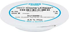 Felder Löttechnik ISO-Core ''Clear'' Sn100Ni+ spajkalna žica\, neosvinčena tuljava Sn99\,25Cu0\,7Ni0\,05   0.75 mm