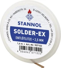 Pletenica za razspajkanje Stannol Solder Ex dolžina 1.6 m širina 1.0 mm spajkalno impregnirana