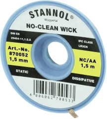 Pletenica za razspajkanje Stannol NC/AA dolžina 1.5 m širina 1.5 mm