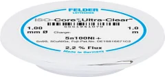 Felder Löttechnik ISO-Core ''Ultra-Clear'' Sn100Ni+ spajkalna žica\, neosvinčena tuljava Sn99\,25Cu0\,7Ni0\,05   1 mm