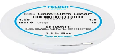 Felder ISO-Core ''Ultra-Clear'' Sn100Ni+ spajkalna žica\, neosvinčena tuljava Sn99\,25Cu0\,7Ni0\,05   1 mm