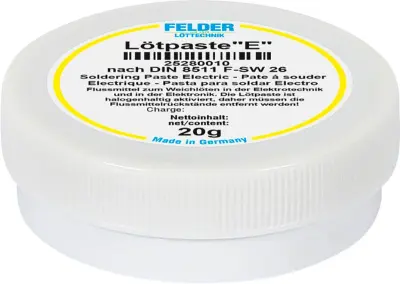 Felder ISO-Flux ''E'' pasta za spajkanje Vsebina 20 g