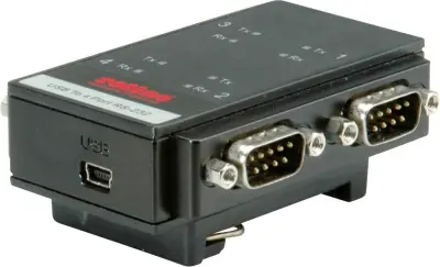 ROLINE adapter USB 2.0 na RS232 za DIN zgornjo ploščo\, 4 vrata Roline USB 2.0 pretvornik