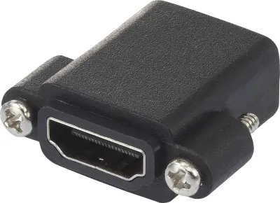 SpeaKa Professional SP-9082612 HDMI adapter [1x ženski konektor HDMI - 1x ženski konektor HDMI] črna lahko se privije
