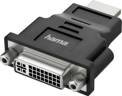 Hama 00200339 DVI / HDMI adapter [1x VB vtič - 1x moški konektor HDMI] črna