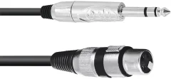 Omnitronic 30225182 XLR adapterski kabel [1x XLR vtičnica 3-polna - 1x klinken vtič 6.3 mm (stereo)] 2.00 m črna