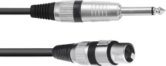 Omnitronic 3022516L XLR adapterski kabel [1x XLR vtičnica 3-polna - 1x klinken vtič 6.3 mm (mono)] 0.90 m črna