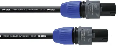 Cordial zvočnik kabel [1x tip SPK vtič - 1x tip SPK vtič] 2 x 2.5 mm² 3.00 m črna