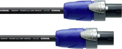 Cordial zvočnik kabel [1x tip SPK vtič - 1x tip SPK vtič] 2 x 2.5 mm² 15.00 m črna