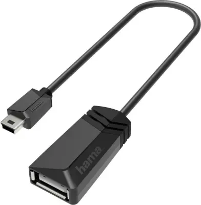 Hama USB 2.0 adapter [1x moški konektor USB 2.0 tipa A - 1x USB 2.0 vtikač mini-AB]