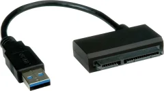 Roline trdi diski/SSD adapter [1x USB 3.2 gen. 1 vtič A (USB 3.0) - 1x kombiniran ženski konektor SATA\, 15 + 7 polov]  0.15 m