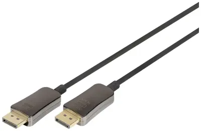 Digitus DisplayPort / steklena vlakna kabel DisplayPort vtič, DisplayPort vtič 20 m črna AK-340107-200-S 8K UHD DisplayPort kabel