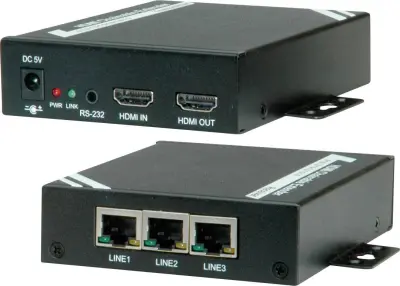 ROLINE HDMI Extender prek TP\, Cat.5 / 6\, kaskadno\, 100 m Roline 14.01.3468 HDMI® HDMI razširitev  100 m