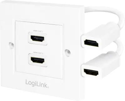 LogiLink AH0015 HDMI adapter [1x ženski konektor HDMI - 2x ženski konektor HDMI] bela