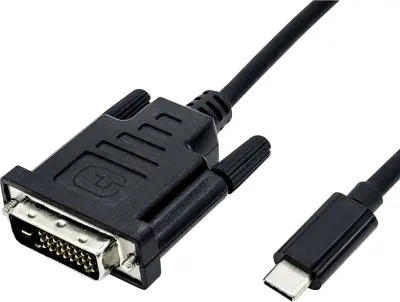 Roline USB-C® / DVI adapterski kabel USB-C® vtič\, DVI-D 24+1-polni vtič 2.00 m črna 11.04.5831  USB-C®-Display kabel