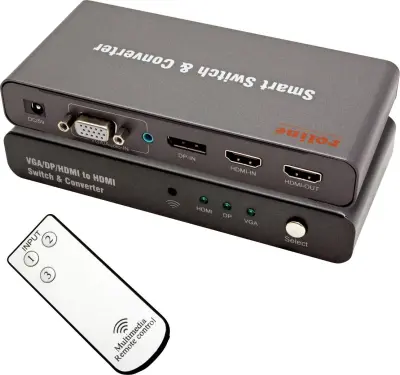 Roline 14.01.3568 HDMI / DisplayPort / VGA adapter [1x HDMI®\, DisplayPort\, VGA - 1x HDMI®] črna  0 m