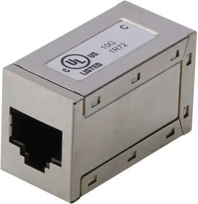 Digitus RJ45 omrežni adapter CAT 5\, CAT 5e\, CAT 6 [1x RJ45 vtičnica - 1x RJ45 vtičnica]  siva