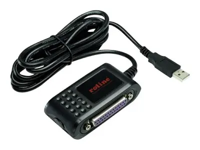 Roline 12.02.1017 USB / vzporedno / serijski adapter [1x USB - 1x serijski (9-polni)\, vzporedno (IEEE 1284)] črna  1.8 m