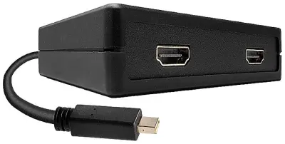 LINDY 41732 Mini-DisplayPort / HDMI pretvornik [1x moški konektor mini Displayport - 2x ženski konektor HDMI] črna