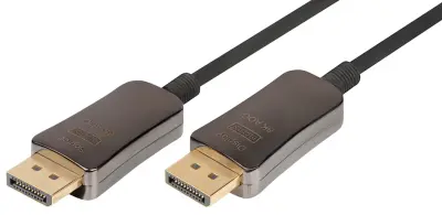 Digitus DisplayPort / steklena vlakna kabel DisplayPort vtič, DisplayPort vtič 10 m črna AK-340107-100-S 8K UHD DisplayPort kabel