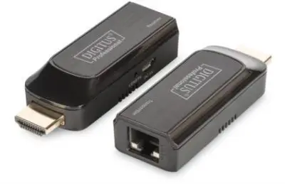HDMI Mini Extender Set - Oddajnik in sprejemnik - Napajanje preko mikro USB - Obseg prenosa 50 m - Full HD 1080p pri 60 Hz Digitus DS-55203 HDMI razši