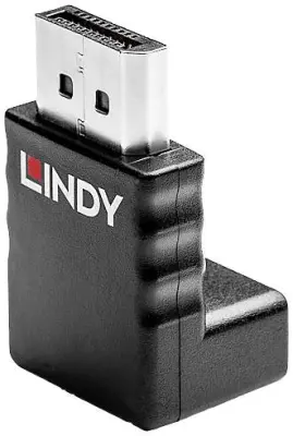 LINDY 41366 DisplayPort adapter [1x moški konektor DisplayPort - 1x ženski konektor DisplayPort] črna