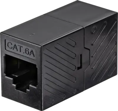 Renkforce RJ45 omrežni adapter CAT 6a [1x RJ45 vtičnica - 1x RJ45 vtičnica]  črna
