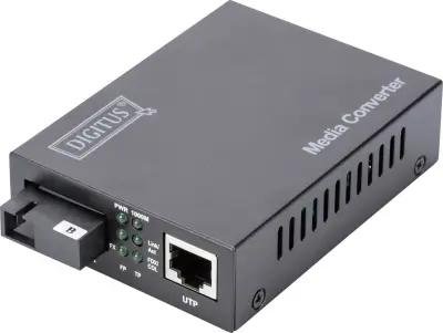 LAN (10/100 MBit/s) Razširitvena naprava (podaljšek) preko optičnega kabla 20000 m Digitus dvosmerni Gigabit medijski pretvornik