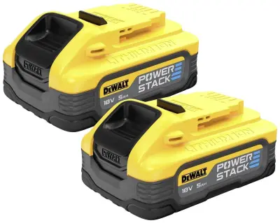 18V XR Powerstack komplet 2 nadomestnih baterij, 5,0 Ah s tehnologijo vrečke DEWALT DCBP518H2-XJ akumulatorsko električno orodje 18 V 5.0 Ah Li-Ion