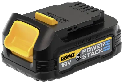 18V XR Powerstack nadomestna baterija, 1,7 Ah s tehnologijo baterijske vrečke in posebno zaščito ohišja pred kislinami in kemikalijami DEWALT DCBP034G