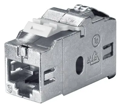 Bachmann RJ45 omrežni adapter CAT 6 [1x RJ45 vtičnica - 1x RJ45 vtičnica]  srebrna